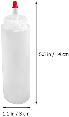 Luxshiny 15PCS Clear Condiment Squeeze Bottles