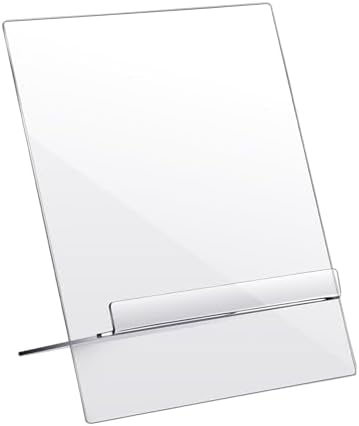 Acrylic Cookbook Holder for Kitchen Counter Clear and Adjustable