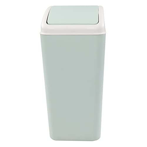 Afromy 42 Gallon Swing Lid Trash Can - Green 1
