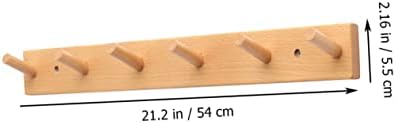 Wooden Wall Hooks for Clothes and Hats Sturdy Design