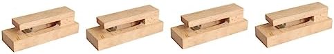 Alipis 4pcs Solid Wood Towel Hooks Wall Mount Decorative Hangers
