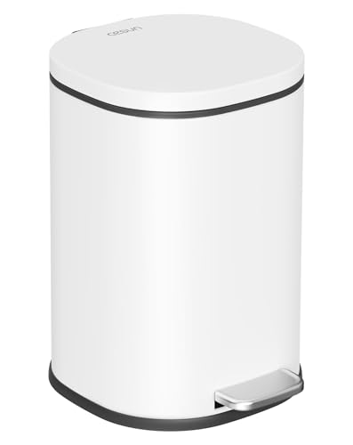 Cesun 13 Gallon Metal Trash Can with Foot Pedal