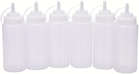 Dycica 16 Oz Translucent Condiment Bottles Set of 6