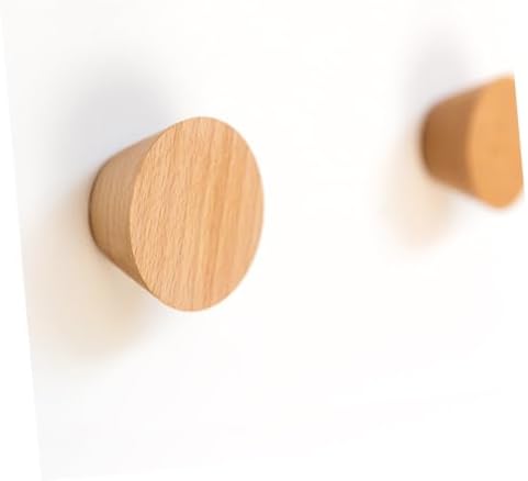 3pcs Beech Wooden Hooks for Space Saving Storage