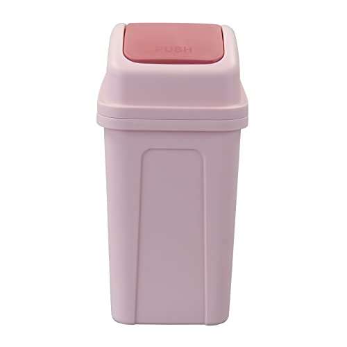 Innouse 7L Small Garbage Can with Swing Lid Pink