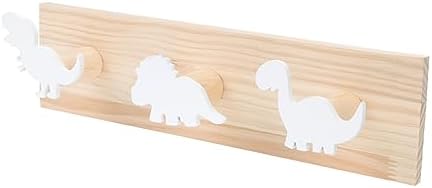 PRETYZOOM Dinosaur Wooden Hook Coat Hat Hanger