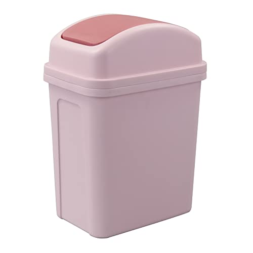 Innouse 7L Small Garbage Can with Swing Lid Pink
