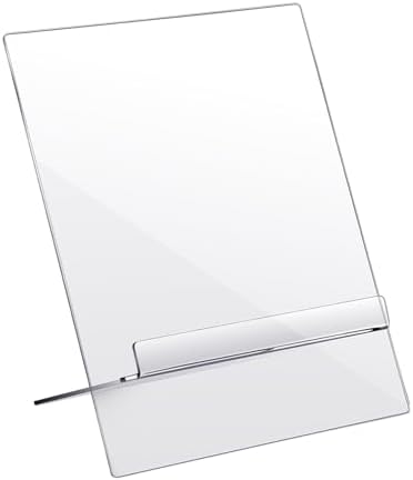 Acrylic Cookbook Holder for Kitchen Counter Clear and Adjustable