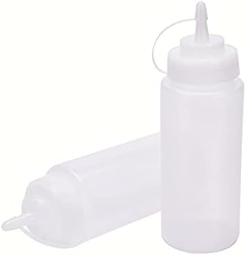 Dycica 16 Oz Translucent Condiment Bottles Set of 6