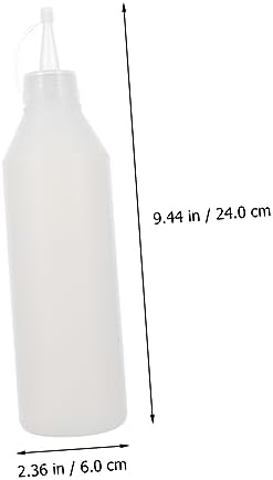 CIMAXIC 6pcs HDPE Glue Bottle with Lids Dispenser Kit