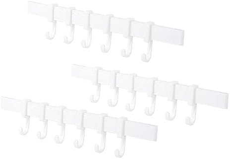 NUOBESTY 3pcs Rotatable Adhesive Hooks Organizer