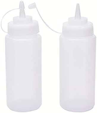 Dycica 16 Oz Translucent Condiment Bottles Set of 6