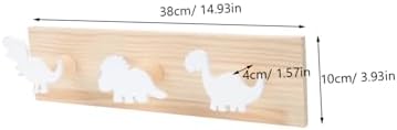 PRETYZOOM Dinosaur Wooden Hook Coat Hat Hanger