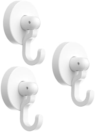 Healifty 3pcs Self-Adhesive Shower Hooks Black