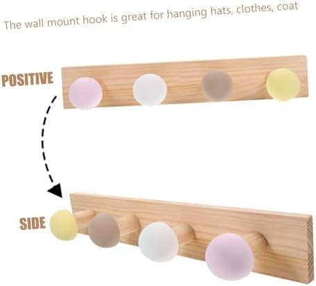 1set Wooden Wall Hook Heavy Duty Sturdy for Bathroom Living Room Office