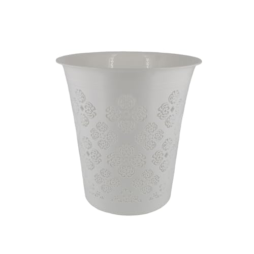 IDEN 8L Plastic Trash Can - White Modern Versatile