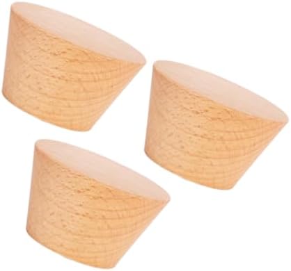 3Pcs Beech Wooden Wall Hooks Space-Saving Storage Organizer