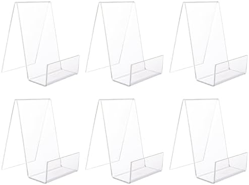 ASelected 6Pcs Clear Acrylic Book Stand Set