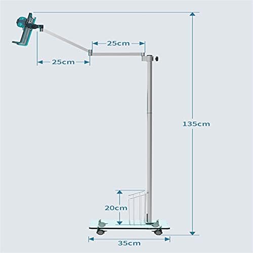 ZJDYDY Green Adjustable Floor Bookstand with Lights