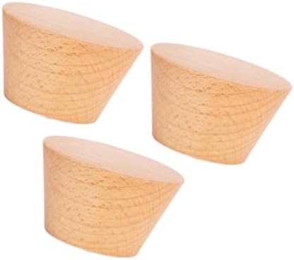3pcs Beech Wooden Hooks for Space Saving Storage