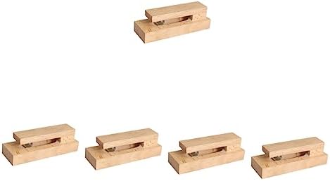 5pcs Solid Wood Towel Hook Coat Rack