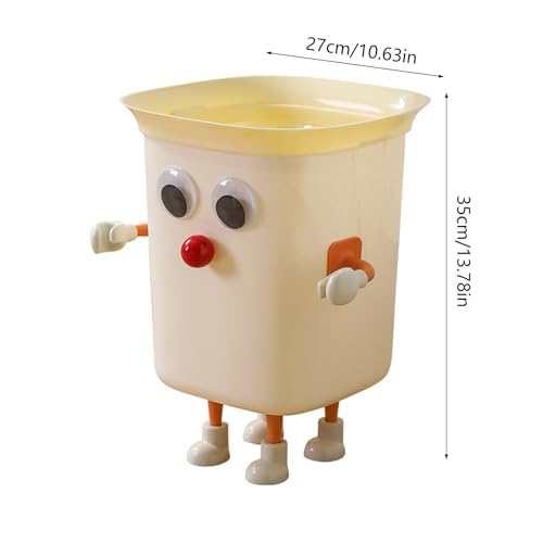 Funny Big Eyes Trash Can with Feet 1