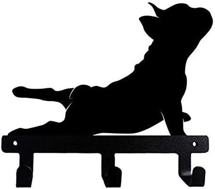 French Bulldog Shaped Key Hook - Decorative Iron Bathroom Wall Mount