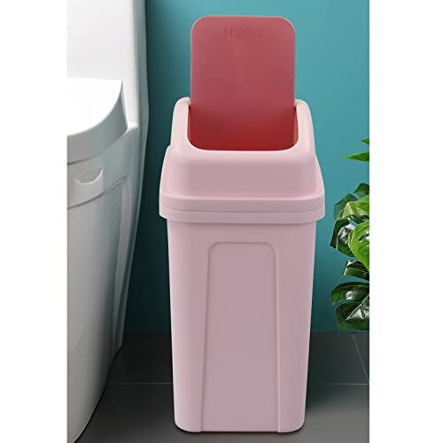Innouse 7L Small Garbage Can with Swing Lid Pink