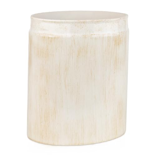 Rustic Luxe Small Bathroom Trash Can - Modern Farmhouse Decor