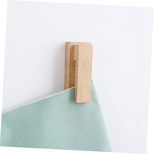 Alipis 4pcs Solid Wood Towel Hooks Wall Mount Decorative Hangers