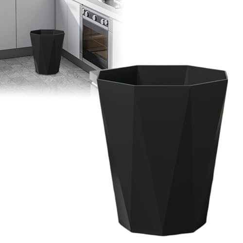 Small Trash Can for Bathrooms and Offices Black