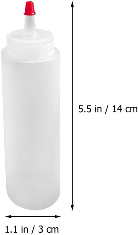 Luxshiny 15PCS Clear Condiment Squeeze Bottles