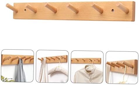 Wooden Wall Hooks for Clothes and Hats Sturdy Design