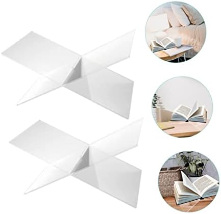 SHOWERORO Acrylic X-Shape Book Stand