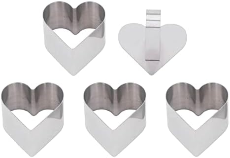 4Pcs Heart Shaped Cake Cutter Set with Lid and Rounded Edges