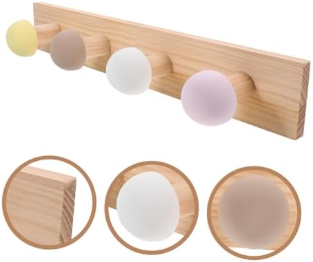 1set Wooden Wall Hook Heavy Duty Sturdy for Bathroom Living Room Office