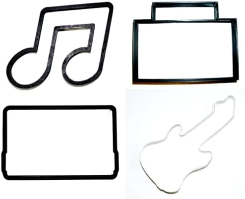 YNGLLC Classic Rock 1980s Cookie Cutter Set of 4