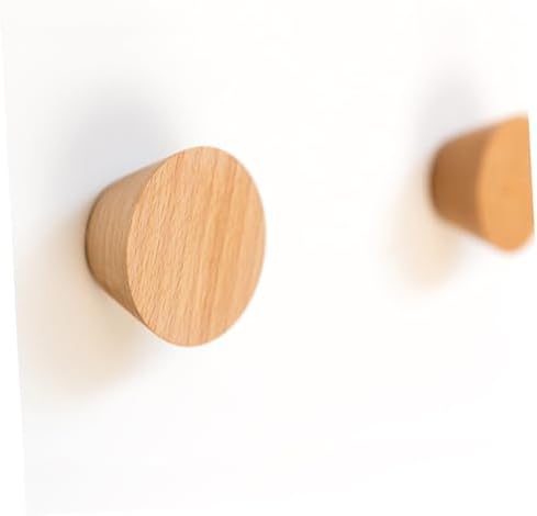 Wakauto 3pcs Beech Wall Hooks Multifunctional Rack