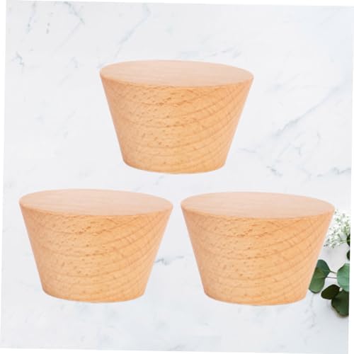 Healifty 3pcs Beech Wooden Wall Hooks