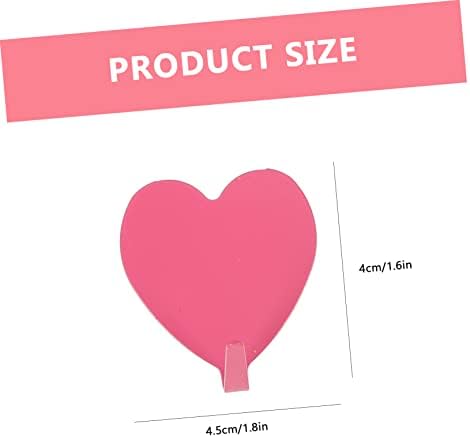 Homoyoyo 12pcs Heart Shaped Wall Hooks - Adhesive Key Coat Hangers for Home