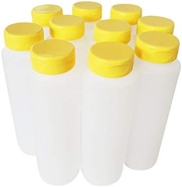 8oz HDPE Squeeze Bottles with Flip Top Caps Pack of 10