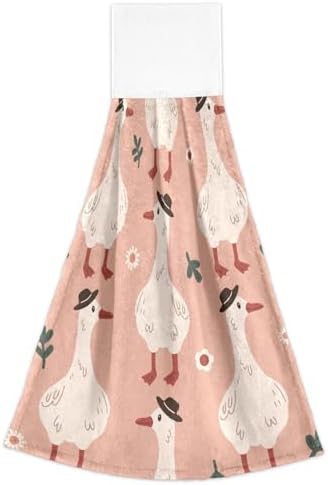 OTVEE Cute Goose Pattern Kitchen Towels 2 Pieces