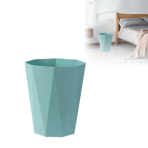Green Plastic Trash Can for Home Office and Kids Room