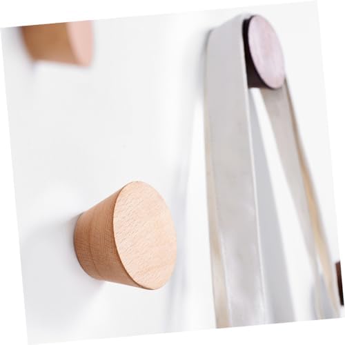3Pcs Beech Wooden Wall Hooks Space-Saving Storage Organizer