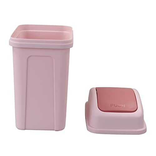 Innouse 7L Small Garbage Can with Swing Lid Pink