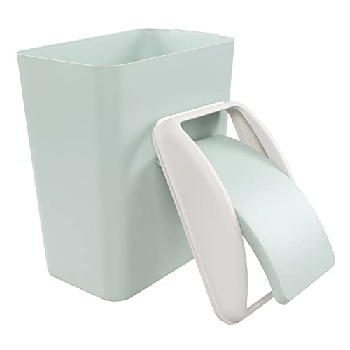 Afromy 42 Gallon Swing Lid Trash Can - Green 1