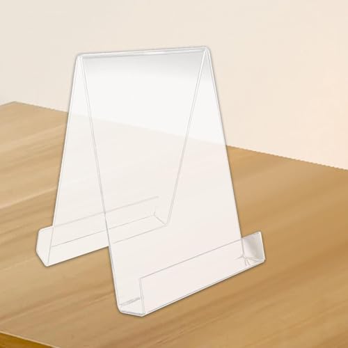 Acrylic Book Stand for Cookbooks Comics and Brochures
