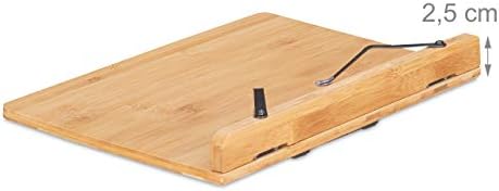 Relaxdays Bamboo Adjustable Cookbook Stand 1