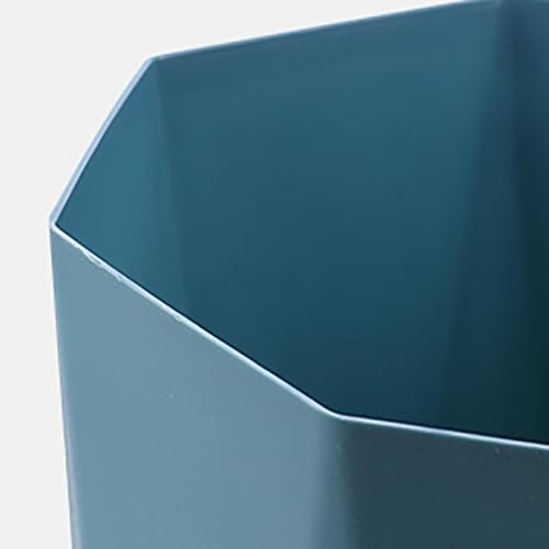 Small Polygonal Trash Can for Bathrooms Kitchens Offices White