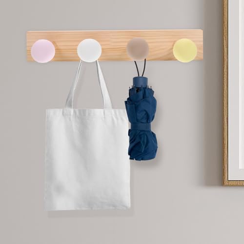 Wakauto Wooden Coat Hanger Heavy Duty Wall Hook for Home Organization